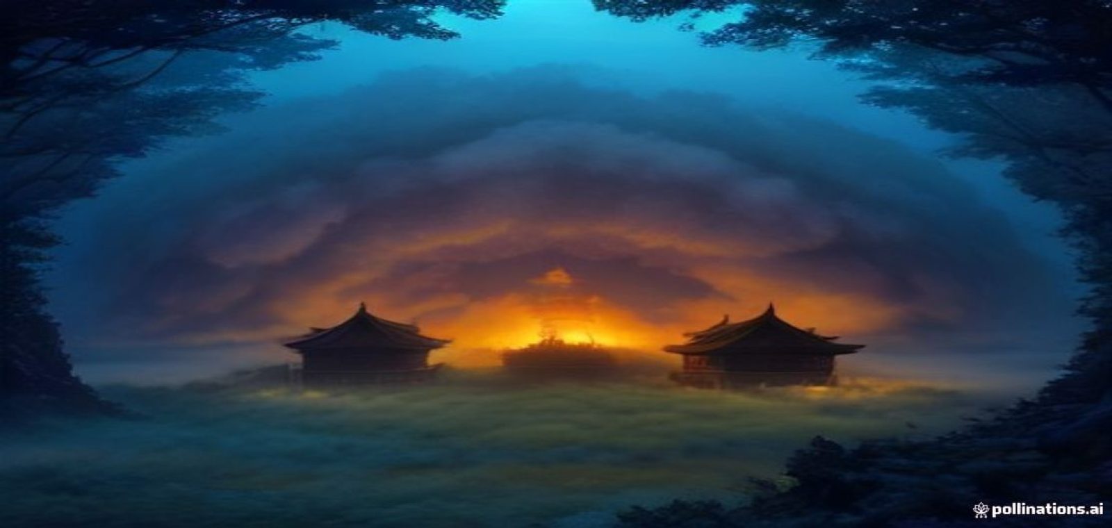 按键精灵团队办公场景实拍，宽幅画面中工作人员正围坐在长桌前讨论自动化脚本流程，窗外是城市清晨的楼群与薄雾，整体氛围沉稳专注